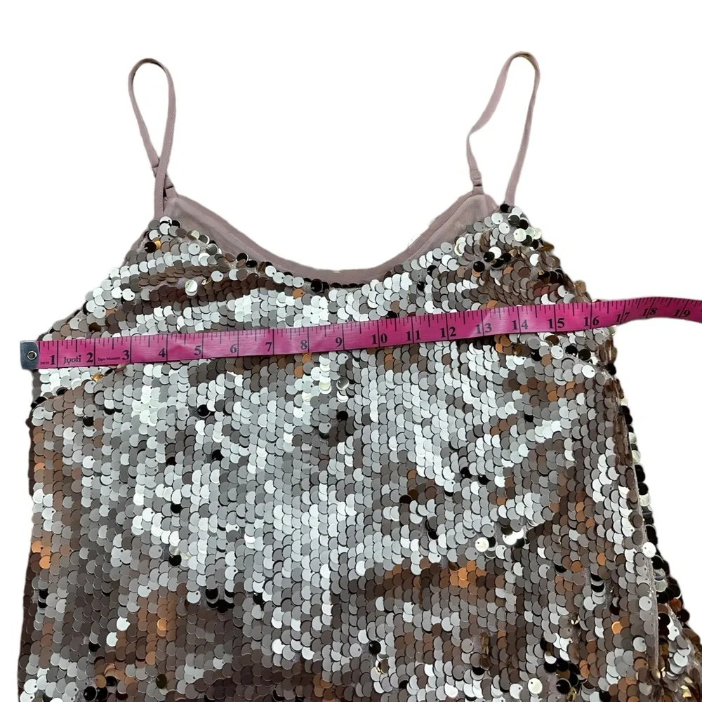 OTHREAD: NWT Sequin Spaghetti Strap Chiffon Blouse -Size Small